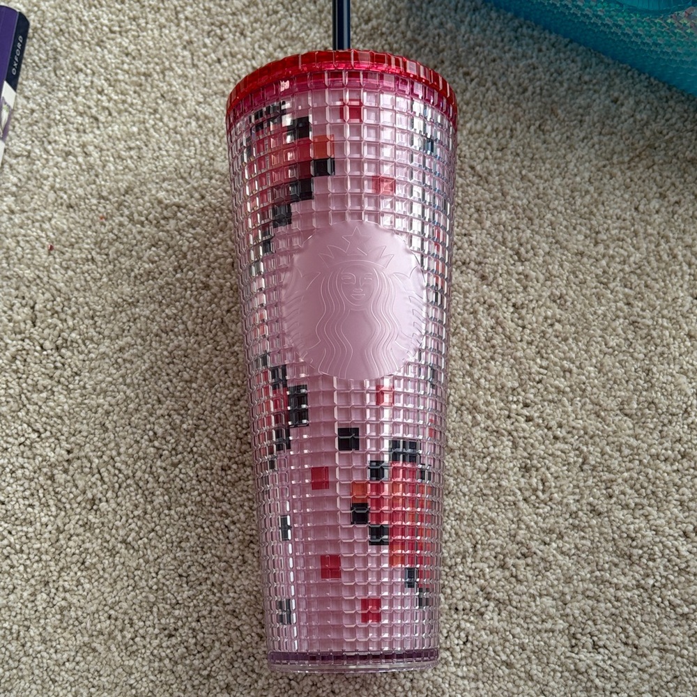 Starbucks Pink and Red Tumbler